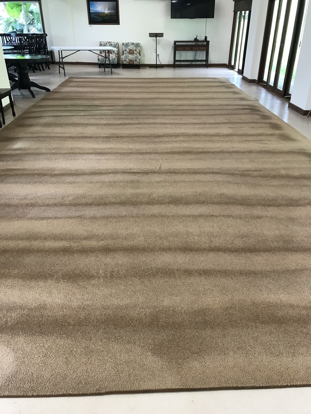 After: the same bedroom carpet after AAA Superior deep cleaning