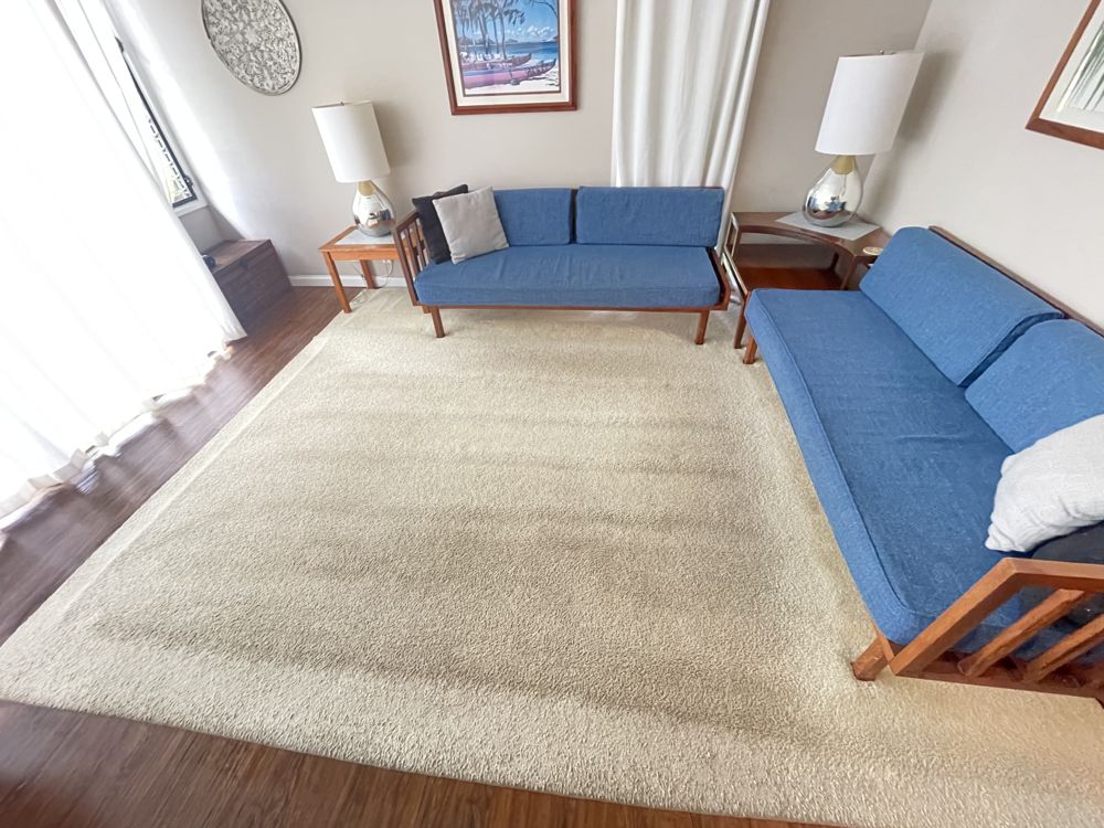 After: the same carpet after AAA Superior deep cleaning