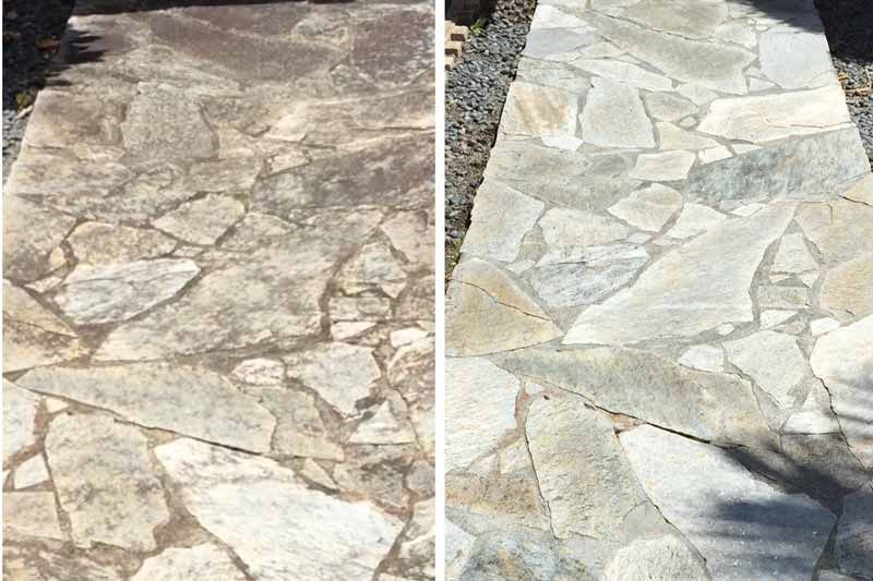 Sidewalk Pressure Washing Results